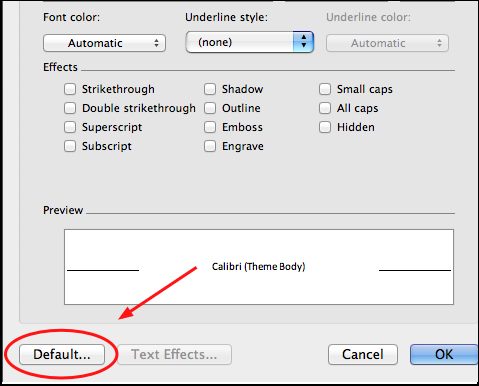 Microsoft word 2011 mac change documents to default style in html
